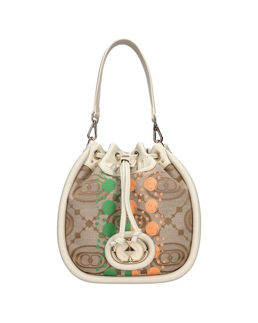 La Carrie Metallic Taschen. Creme