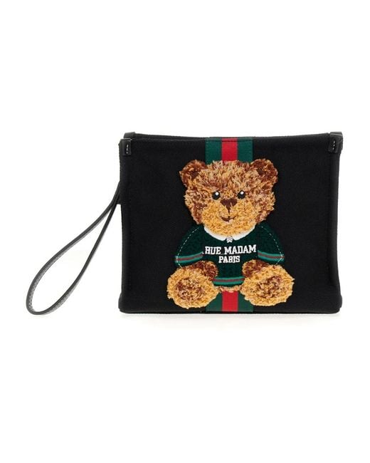 Rue Madam Black Clutches