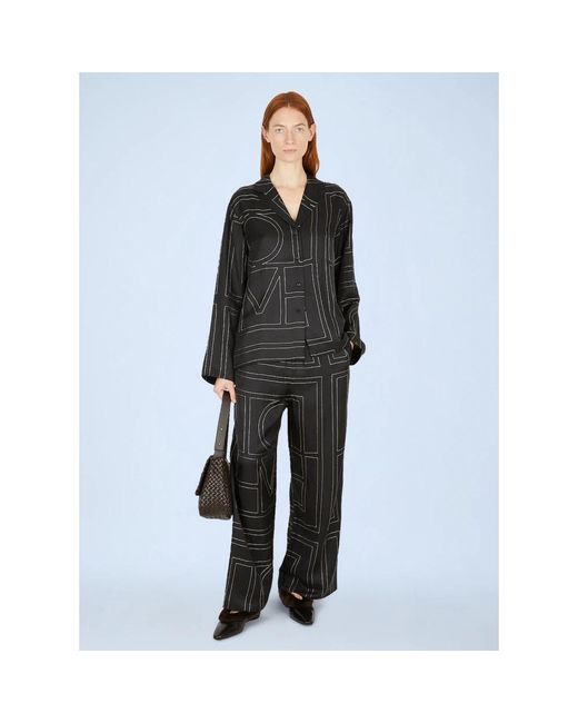 Totême Black Wide Trousers