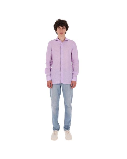 Borriello Purple Casual Shirts for men
