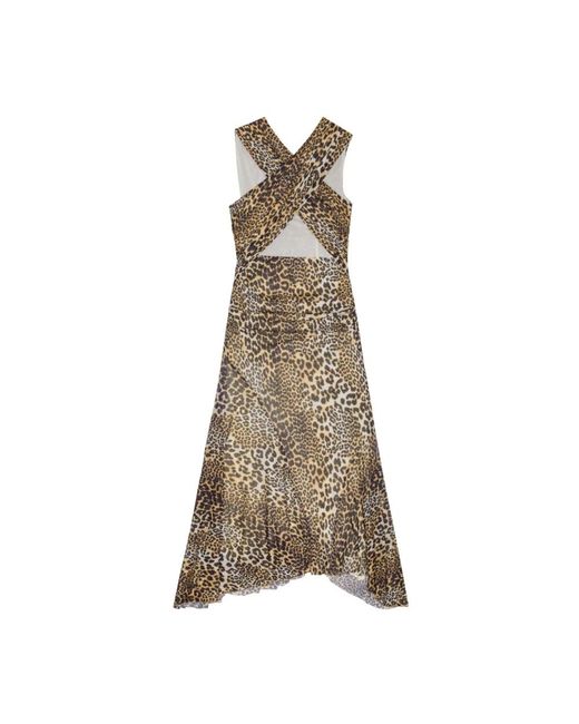 Ganni Natural Midi Dresses