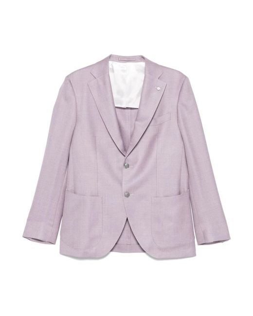 Luigi Bianchi Purple Blazers for men