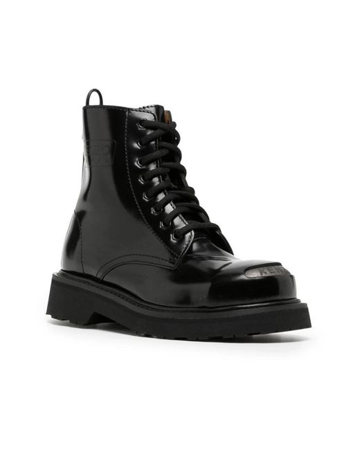 KENZO Black Lace-Up Boots