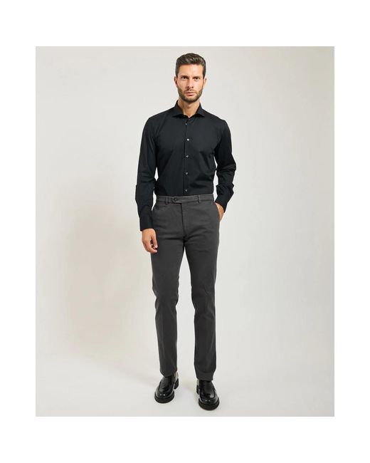 Bugatti Casual Grijze Broek Met Stretch Tailleband in het Black voor heren