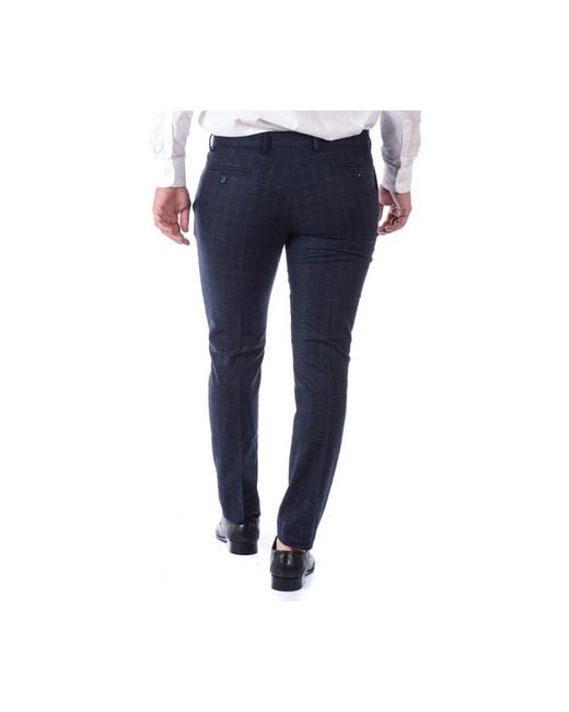 Daniele Alessandrini Blue Suit Trousers for men
