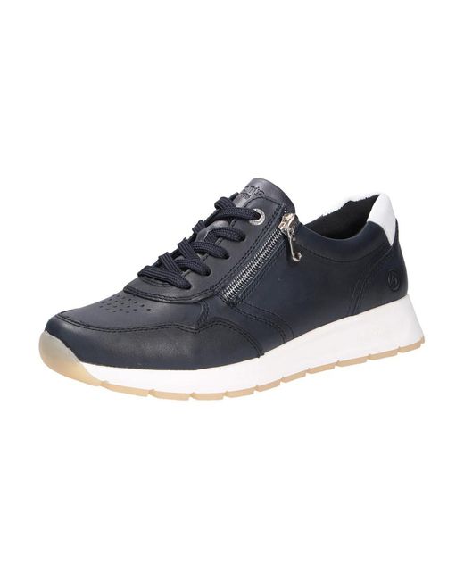 Remonte Blue Bequemer Schnürschuh Aus Feinem Leder