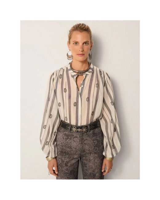MAISON HOTEL Overhemden ,Blouse in het Natural