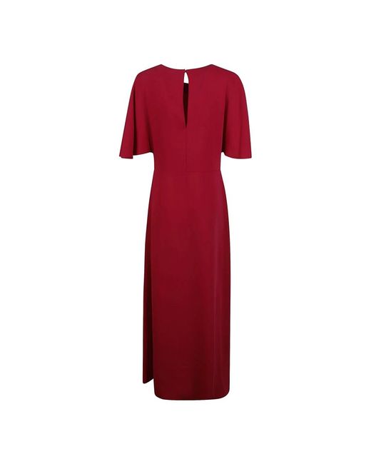 P.A.R.O.S.H. P.A.R.O..H. ,Kleedjes ,Rood ,Polyester Flared Sleeve Amarena Dress