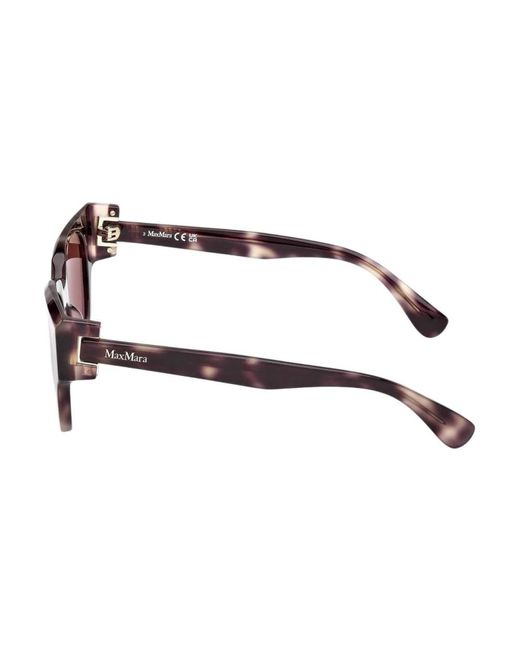 Max Mara Brown Elegante Runde Rahmen Damen-Sonnenbrille