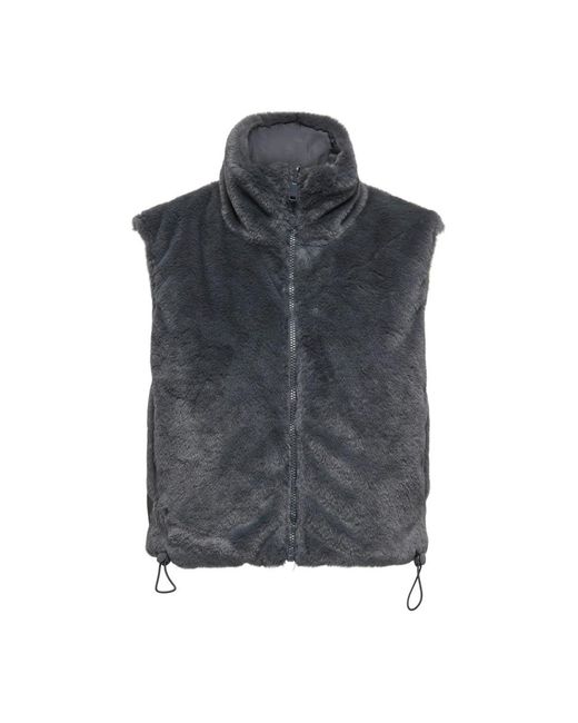 ONLY Imitatiebont Vest Zwart in het Gray