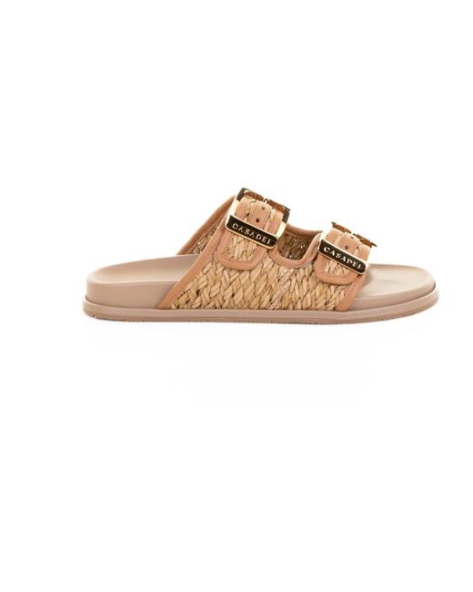 Casadei Metallic Sliders