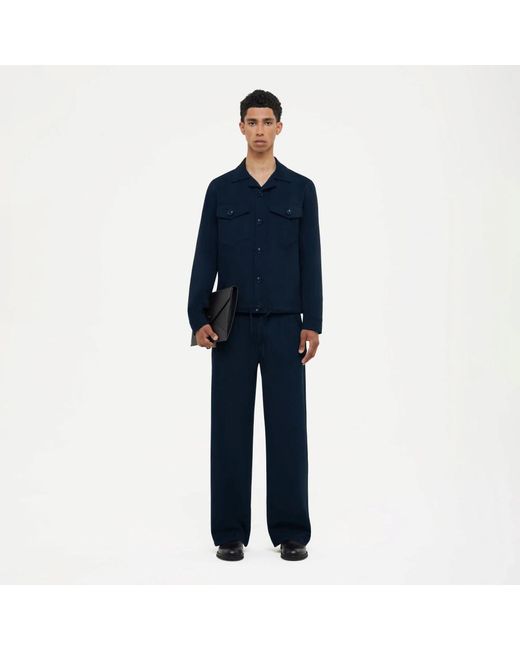 flâneur Blue Wide Trousers for men