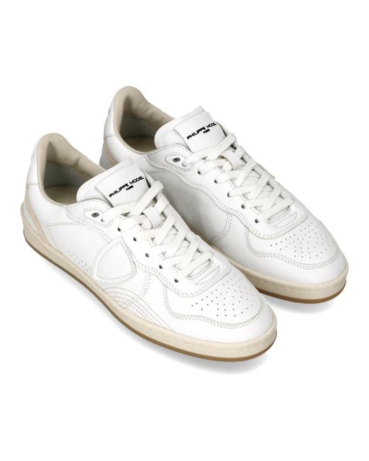 Philippe Model Schoenen ,Wit ,Katoen Pgal Skate in het White