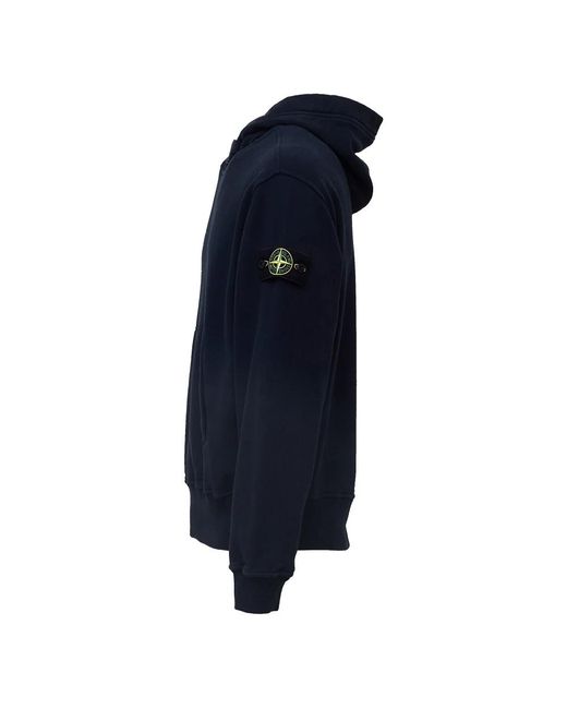 Stone Island Blue Hoodies for men