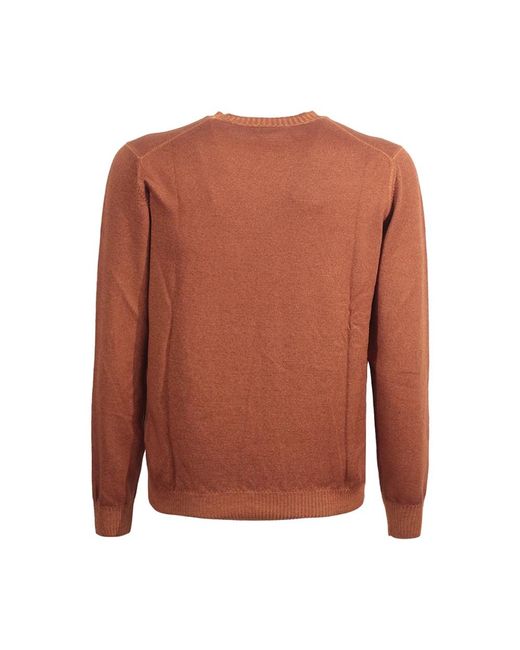 Round-Neck Knitwear Fay de hombre de color Brown