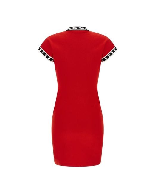 Versace Red Knitted Dresses