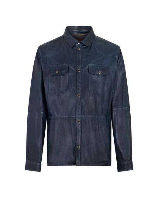 Leather Jackets Moorer pour homme en coloris Blue