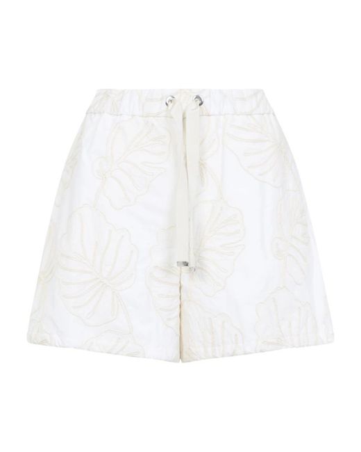 Moncler Cotton Bermuda in het White