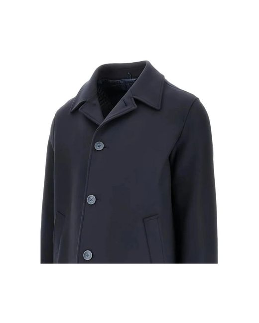 Single-Breasted Coats Herno de hombre de color Blue
