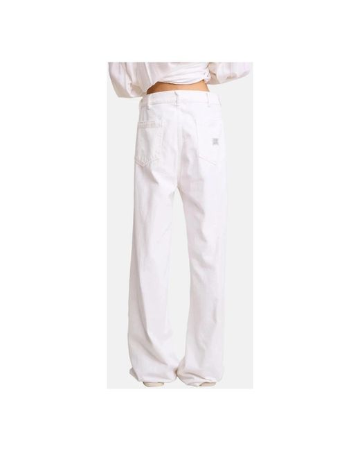 Denimist White Wide Trousers