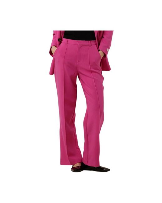 Colourful Rebel Wide Trousers in het Pink
