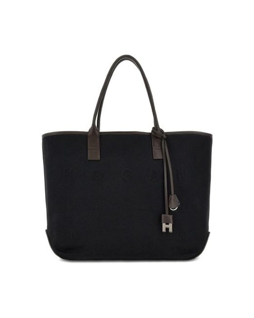 Hogan Black Shopping Bags