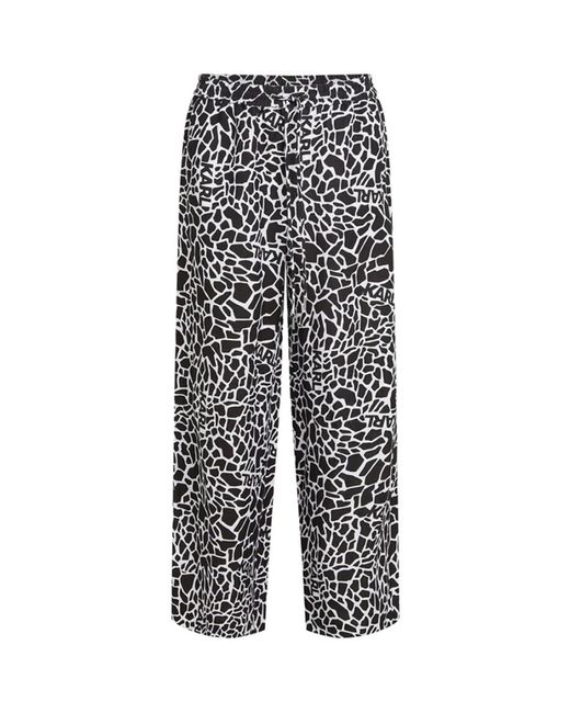 Wide trousers Karl Lagerfeld de color Gray