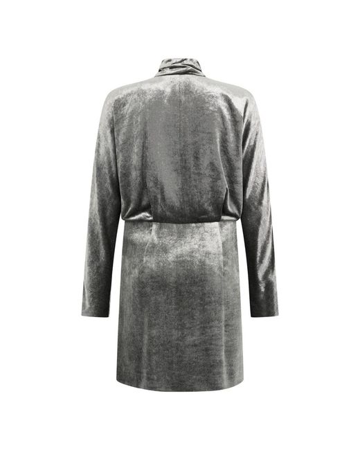 Alberta Ferretti Gray Short Dresses