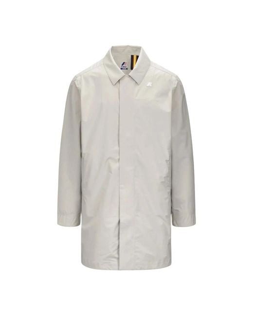 K-Way Gray Trench Coats for men