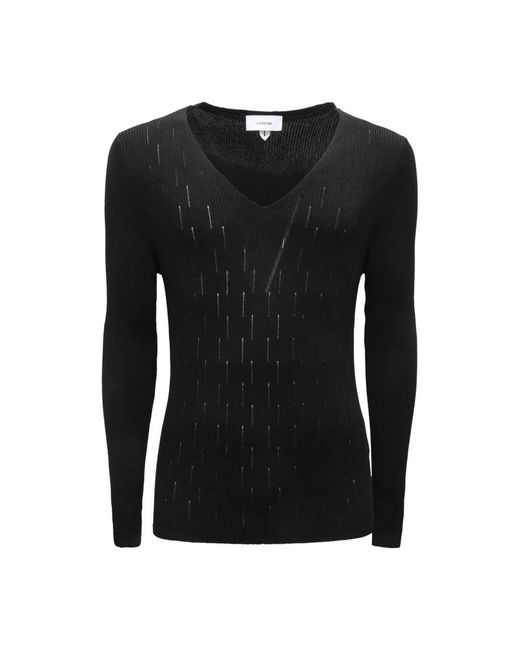Lardini Black V-Neck Knitwear for men