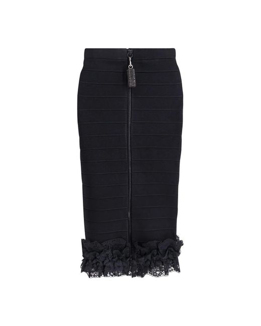 Self-Portrait Midi Skirts in het Black