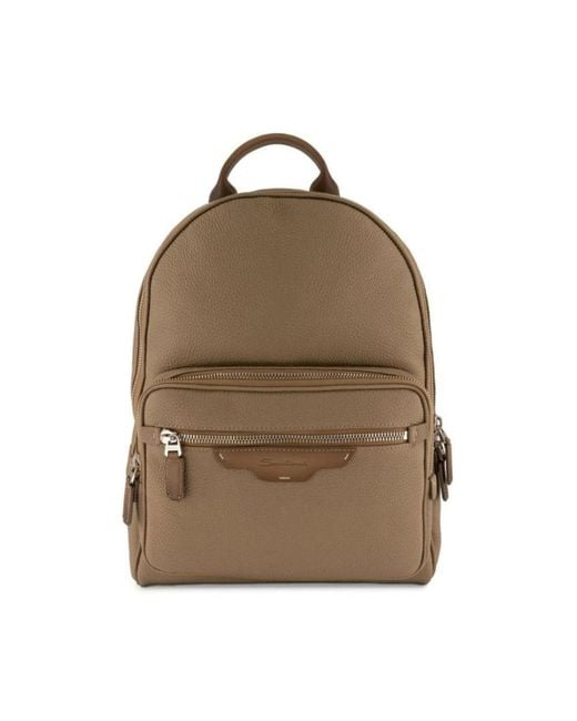 Santoni Brown Backpacks for men