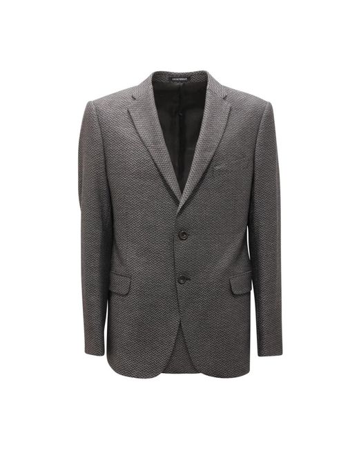 Armani Jassen ,Grijs ,Wol Wollen Blend Jas, Model H31Gme C1826 in het Gray voor heren