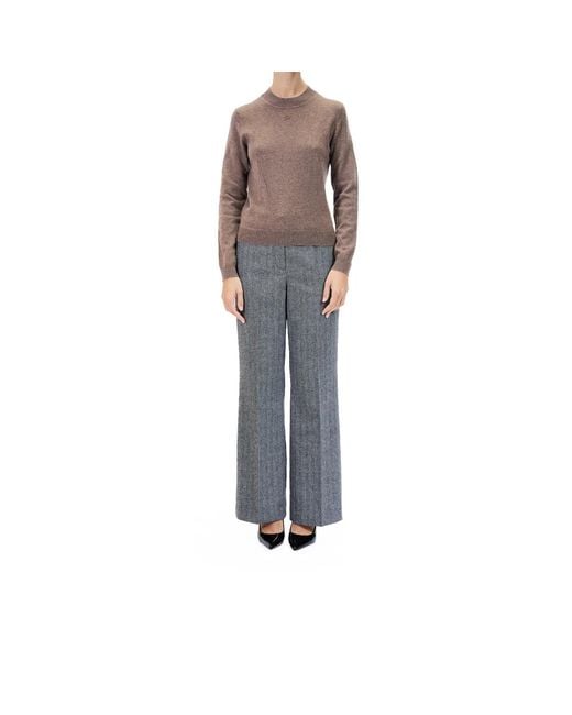 Round-Neck Knitwear Karl Lagerfeld de color Gray