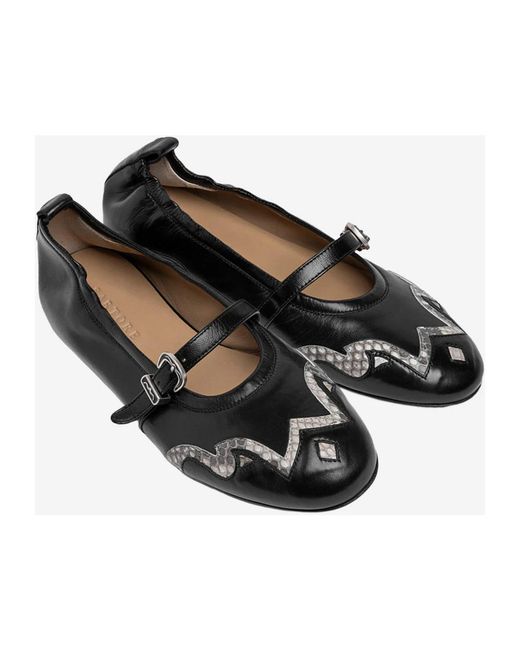 Sartore Black Ballerinas