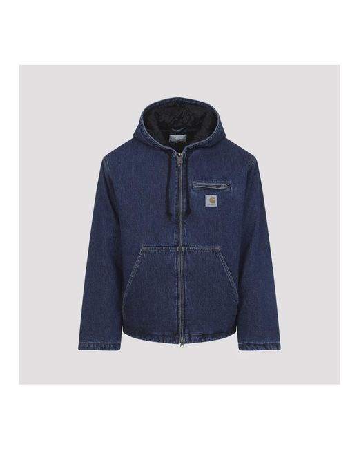 Carhartt Hoodies & Sweatvesten ,Blauw ,Katoen Cleveland Jacket in het Blue voor heren