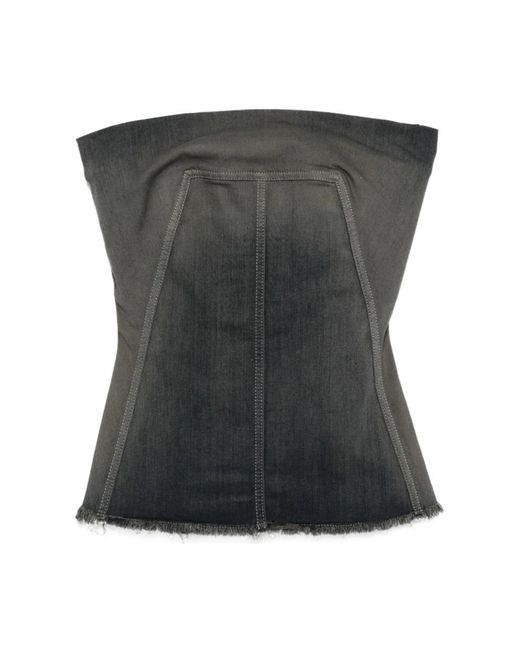 Rick Owens Sleeveless Tops in het Black