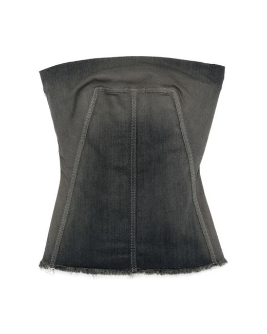 Rick Owens Sleeveless Tops in het Black