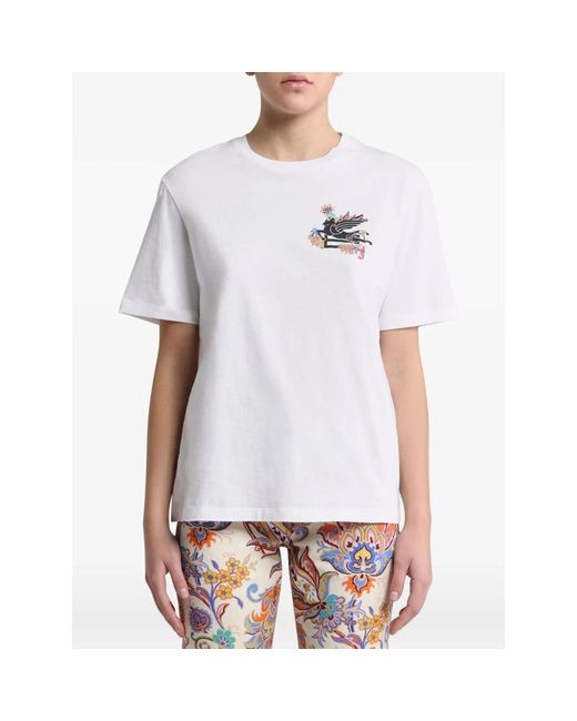 Etro Tops ,Wit ,Casual T-Shirts Collectie in het White