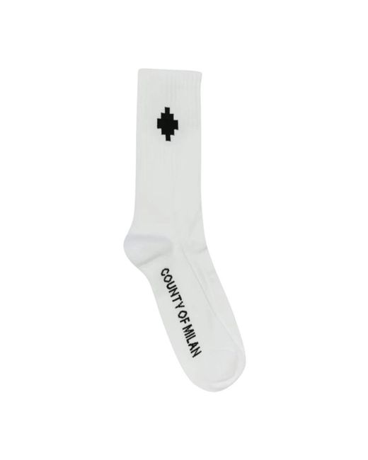 Running Socks Marcelo Burlon de color White