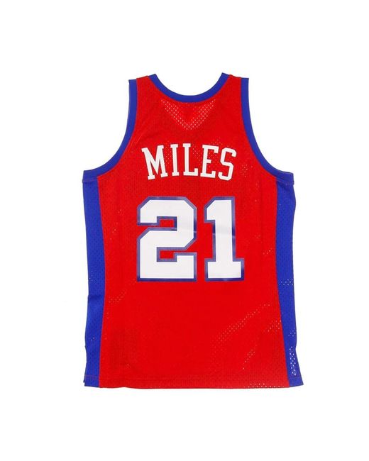 Mitchell & Ness Fitness ,Rood ,Polyester Vintage Nba Swingman Tank Top in het Red voor heren