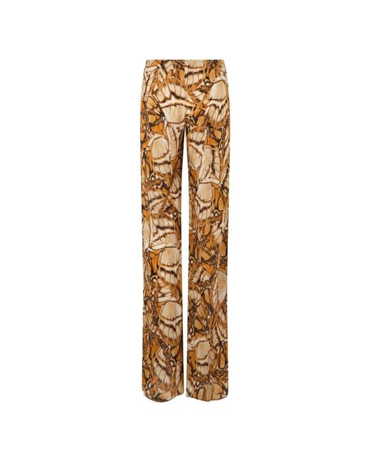 Alberta Ferretti Broek Met Patroon in het Metallic
