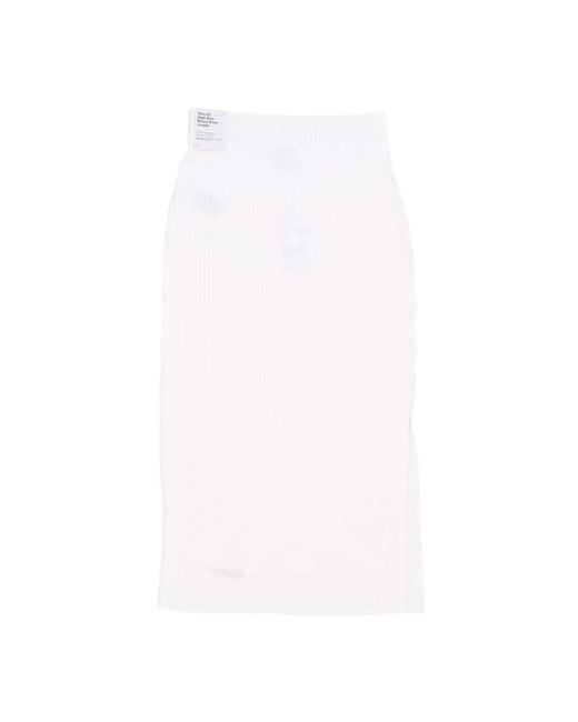 Nike Fitness ,Wit ,Geribbelde Jersey Rok in het White