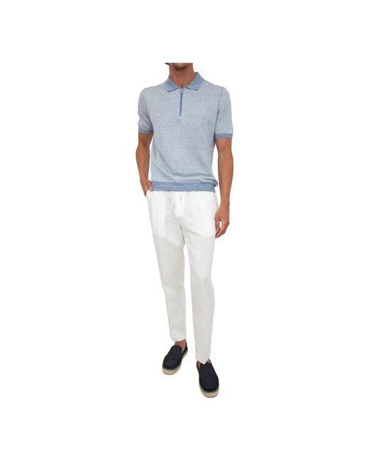 Gran Sasso Blue Polo Shirts for men