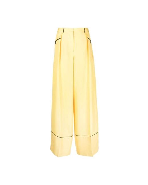 Bally Yellow Wide Trousers
