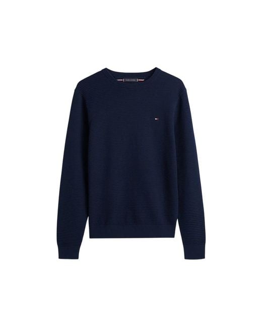 Tommy Hilfiger Blue Round-Neck Knitwear for men