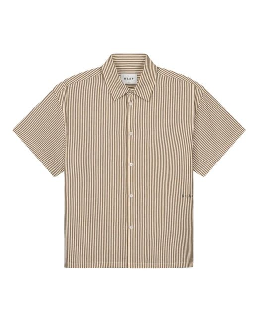Olaf Hussein Natural Short Sleeve Shirts for men