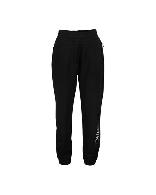 Moncler Black Logo jogginghose gerader schnitt