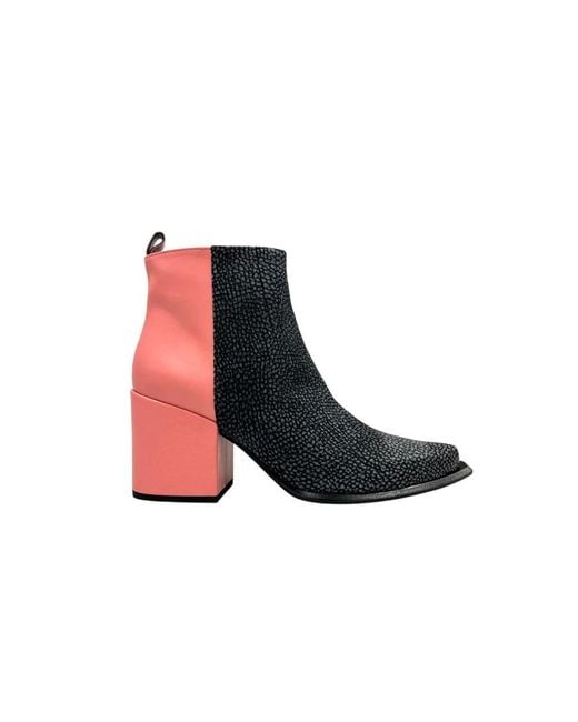 Borbonese Black Heeled Boots