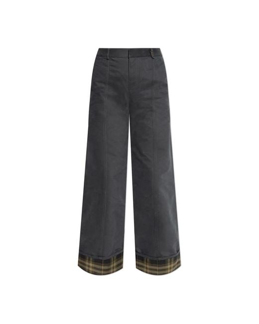 Burberry Gray Wide Trousers